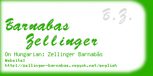 barnabas zellinger business card